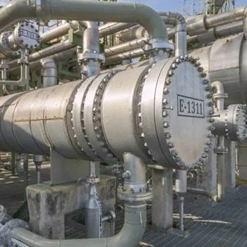 a large metal pipes and tubes