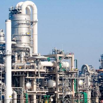 a factory with pipes and tubes