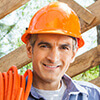 a man wearing a hard hat